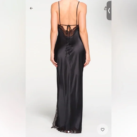 Lana Del Rey x Skims Woven Shine Lace Long Dress | - Picture 4 of 7